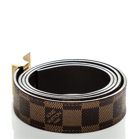 louis vuitton damier ebene belt gold buckle|louis vuitton snakeskin belt.